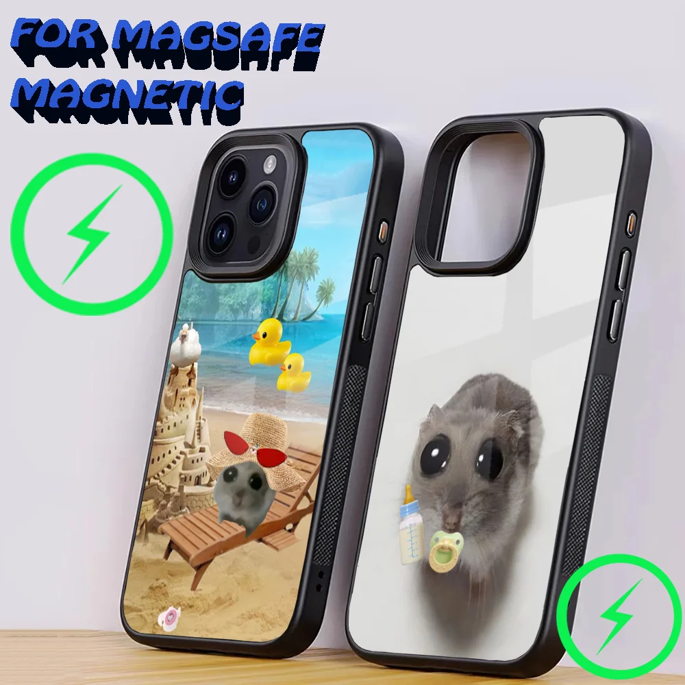 

Funny Sad Hamster Meme Phone Case For iPhone 16,15,14,13,12,11,Plus,Pro,Max Mini Magsafe Magnetic Wireless Charging