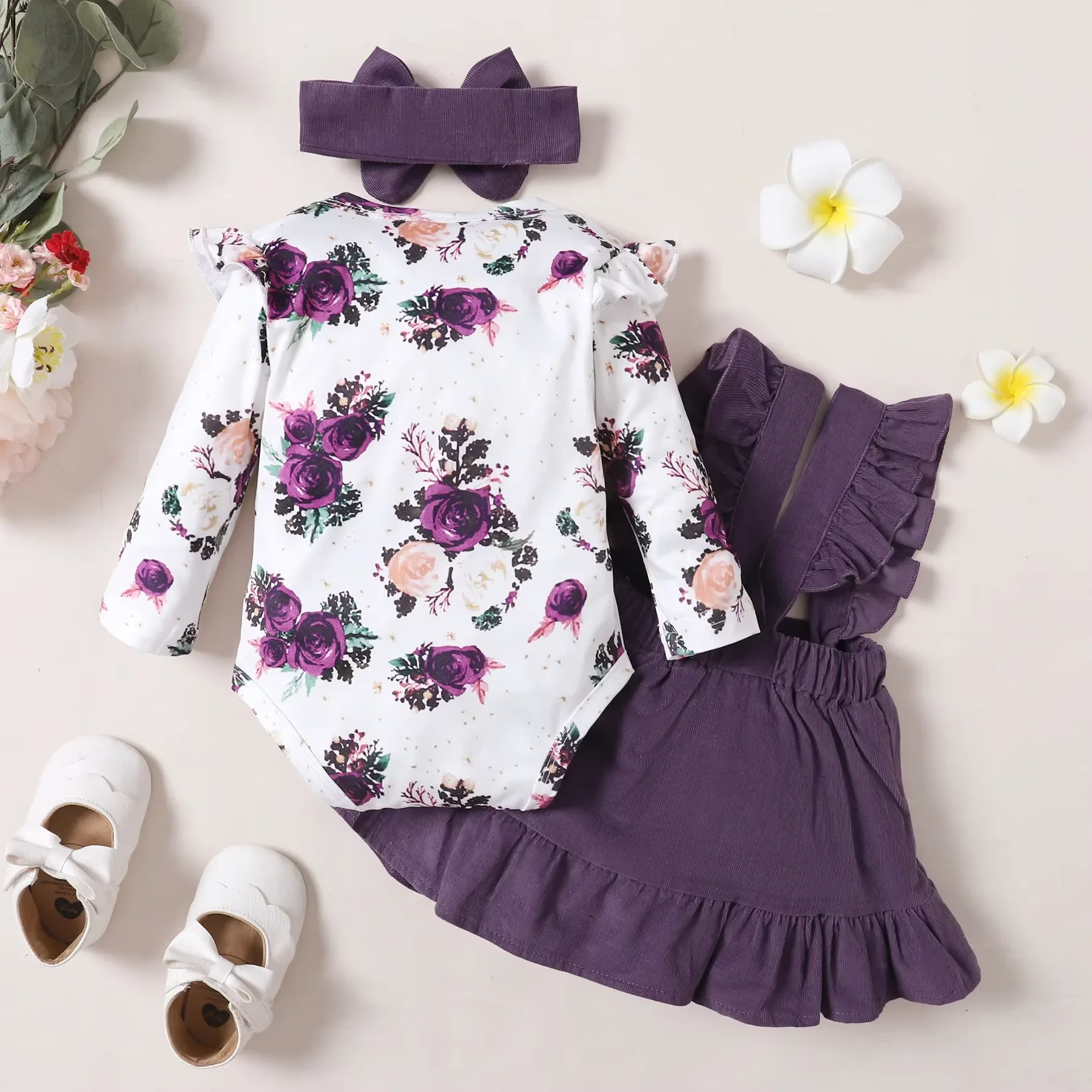 Winter Neugeborene Kleinkinder 0-1 Jahre Alte Baby Mädchen Baby Set Langärmelig Weich Modisch Eine Prinzessin Trägerrock-Anzug