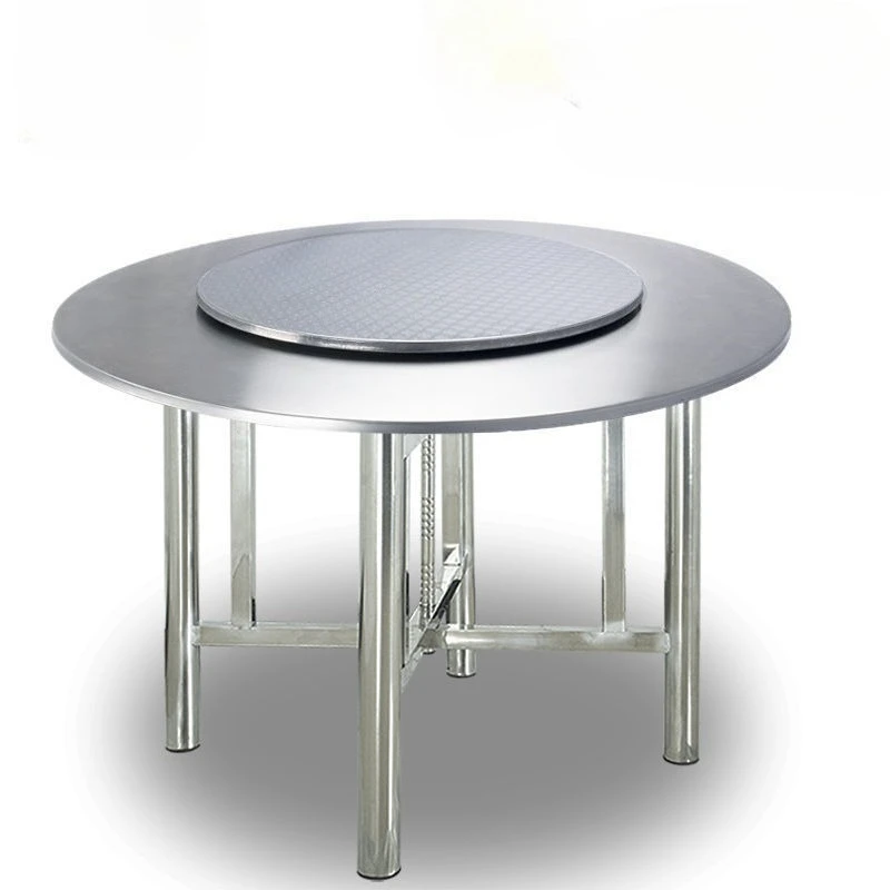All stainless steel  folding home large round  table banquet  plate turntable