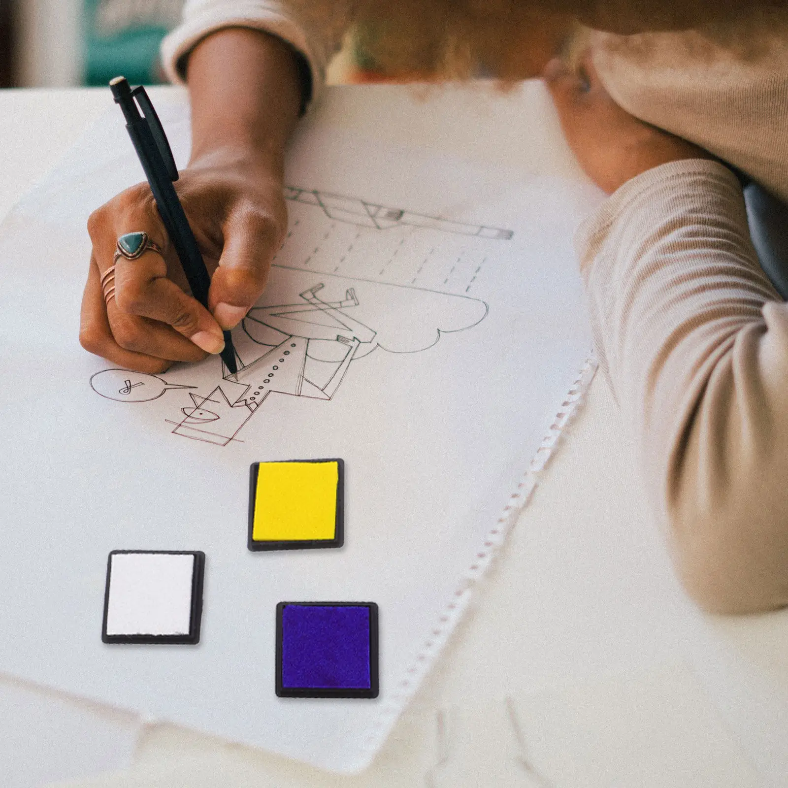 

Набор из 10 моющихся цветных подушечек для рисования пальцами для детей: безопасные, нетоксичные губчатые штамповочные подушечки для творчества и занятий в детском саду