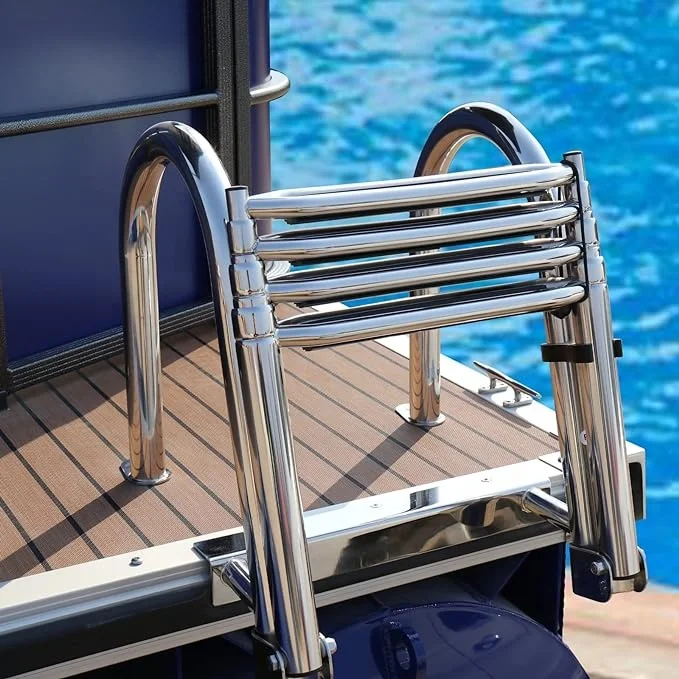 Allshine Marine Folding Telescoping Dock and Pontoon Boat Ladders