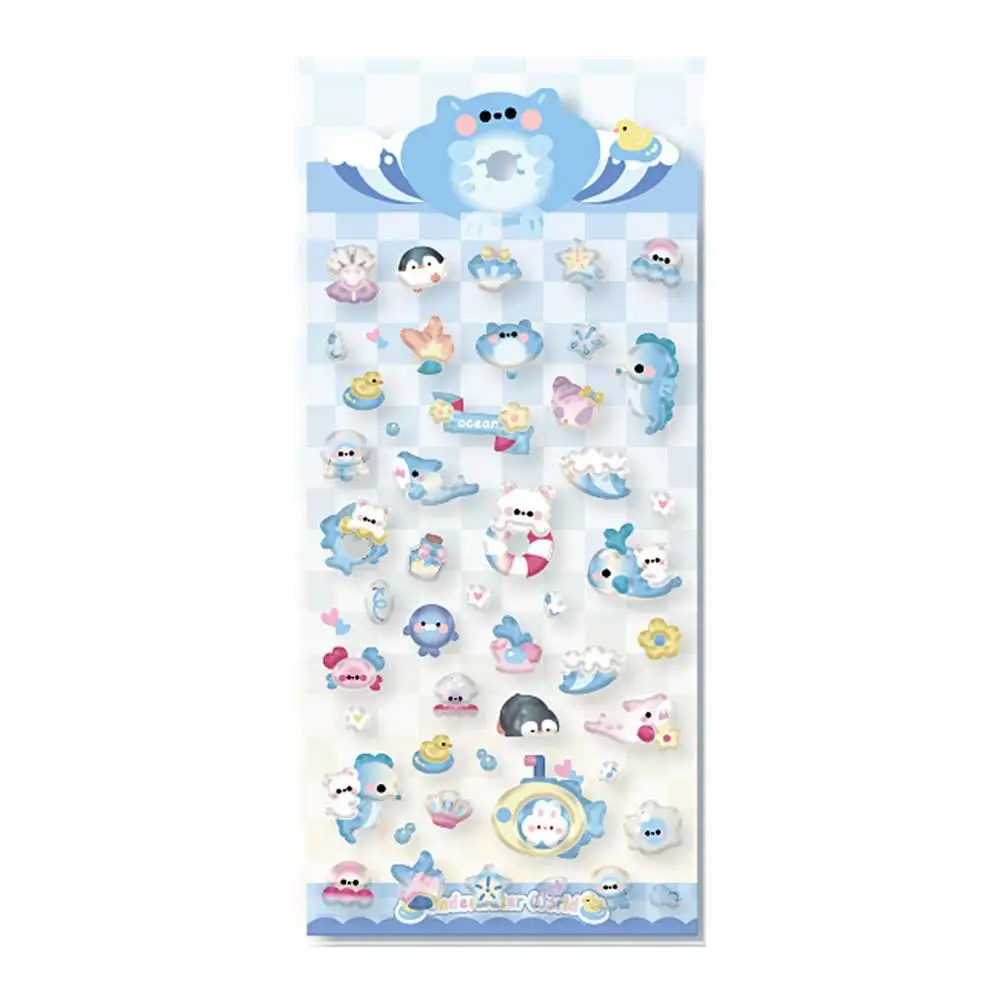 3D 엠보싱 귀여운 만화 네일 아트 패치 - 방수 DIY 어린이 네일 스티커, 네일, 노트북 및 휴대폰 케이스에 적합 P1D7