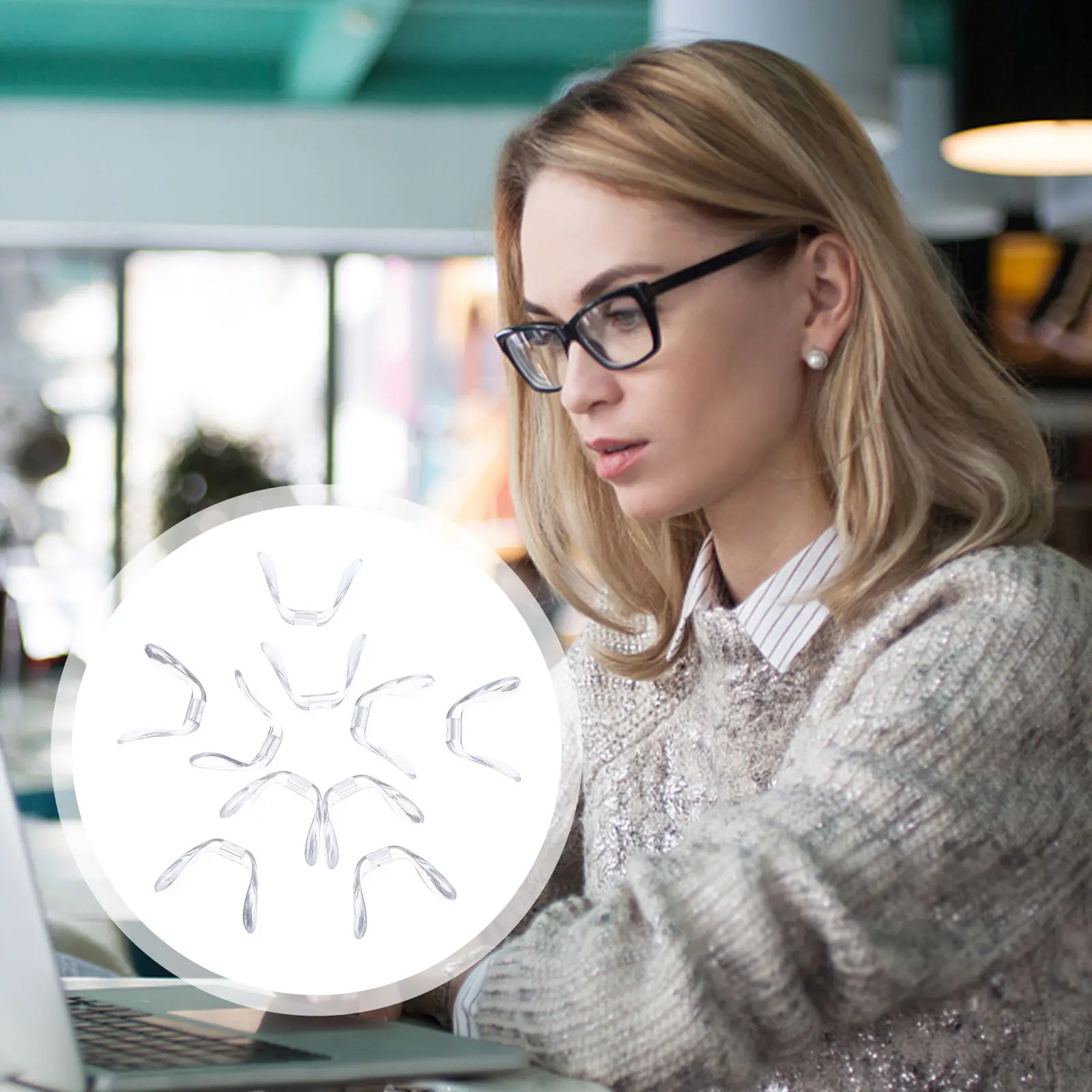 

10 шт. накладок для носа для очков с одним отверстием, сменные накладки-подушечки для носа, мягкая опора для очков и солнцезащитных очков, предотвращающие скольжение