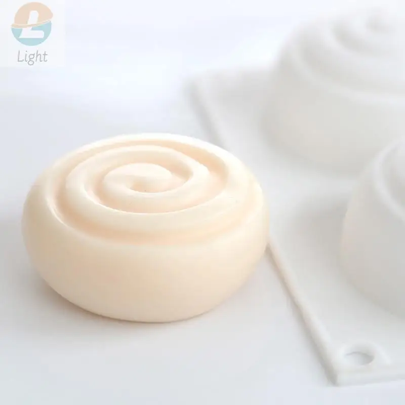 

Round Whirlpool Silicone Soap Mold 6 Cavities Mousse Cake Mould Handmade Soap Molds DIY Craft Mould