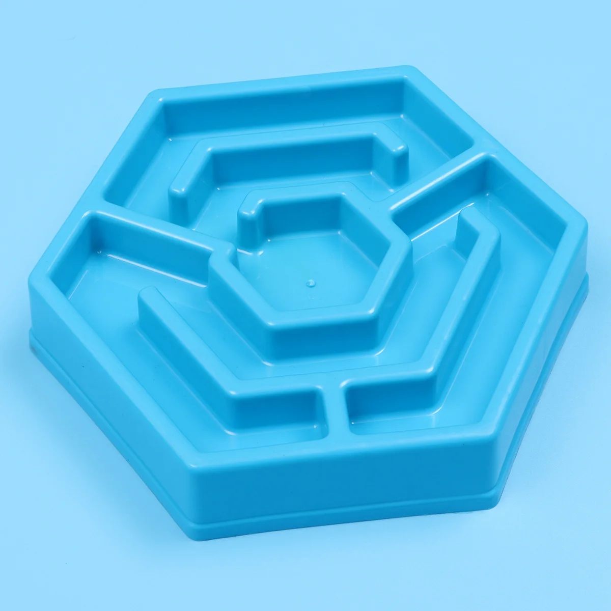 

Blue Resin Pet Feeder Bowl Adorable Stylish Design for Slow Eating Non-Slip Base Safe Rounded Corners for Cats Dogs