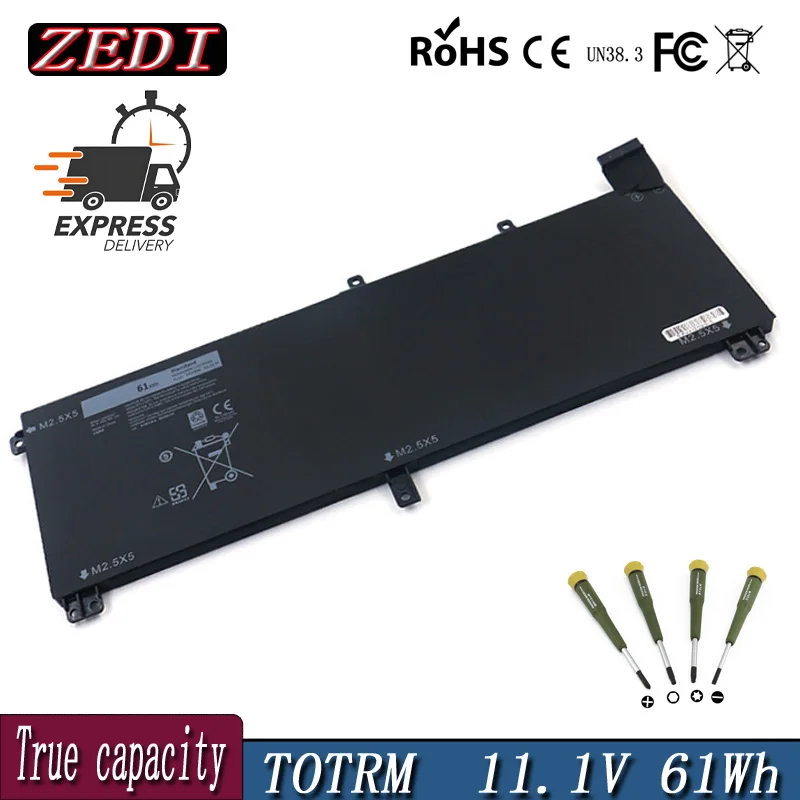 

ZEDI T0TRM New Original Laptop Battery for For Dell XPS 15 9530 For Precision M3800 TOTRM H76MV 7D1WJ 11.1V 61WH