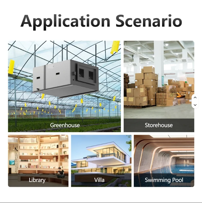 TULX 240L/D Ceiling Mounted Industrial Dehumidifier for Warehouse Ceiling Mounted Dehumidifier Hidden Mount Dehumidifier