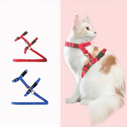 Escape Proof Cat Set Of Harness And Lead -soft Adjustable Nylon Leash Best For Kitten Rabbits Puppy Walking