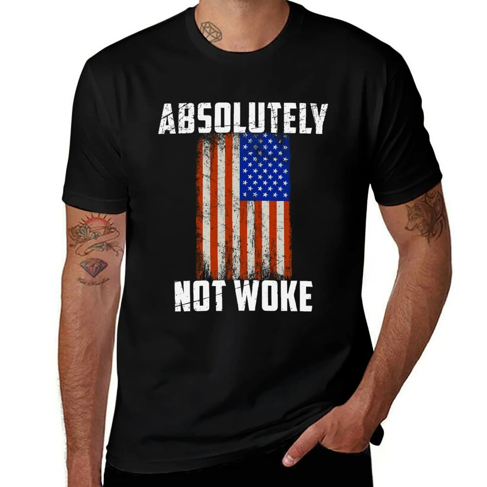 

Not Woke Absolutely Anti Woke Cancel Cancel Culture T-Shirt man t shirts for men T-Shirt