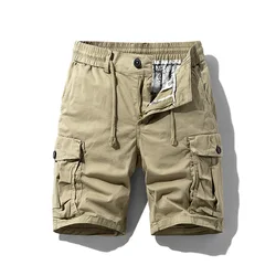 Multi-Color Werkkleding Shorts Heren Losse, Rechte Klimbroek Casual Veelzijdige Multi-Pocket Broek Met Vetersluiting