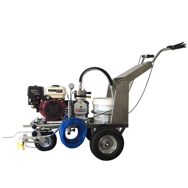 

Hand-Pushed Cold Spray Road Marking Machine Plastic Track Marking Machine Parking Garage Paint Line Marking Machine(Customized)