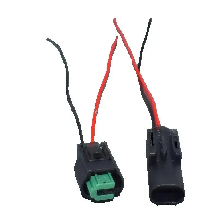 worldgolden 2pin 0.6mm  water temperature sensor connector, auto male female connector 1-967644-1 968405-1 1-967570-3 for bmw