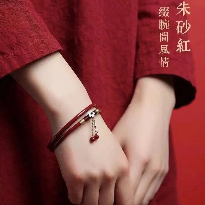 Bracelet Belongs to Year the Tiger Dingdang a Female Heart Sutras Fine Ancient Style Natural Gift for Year of the Tiger