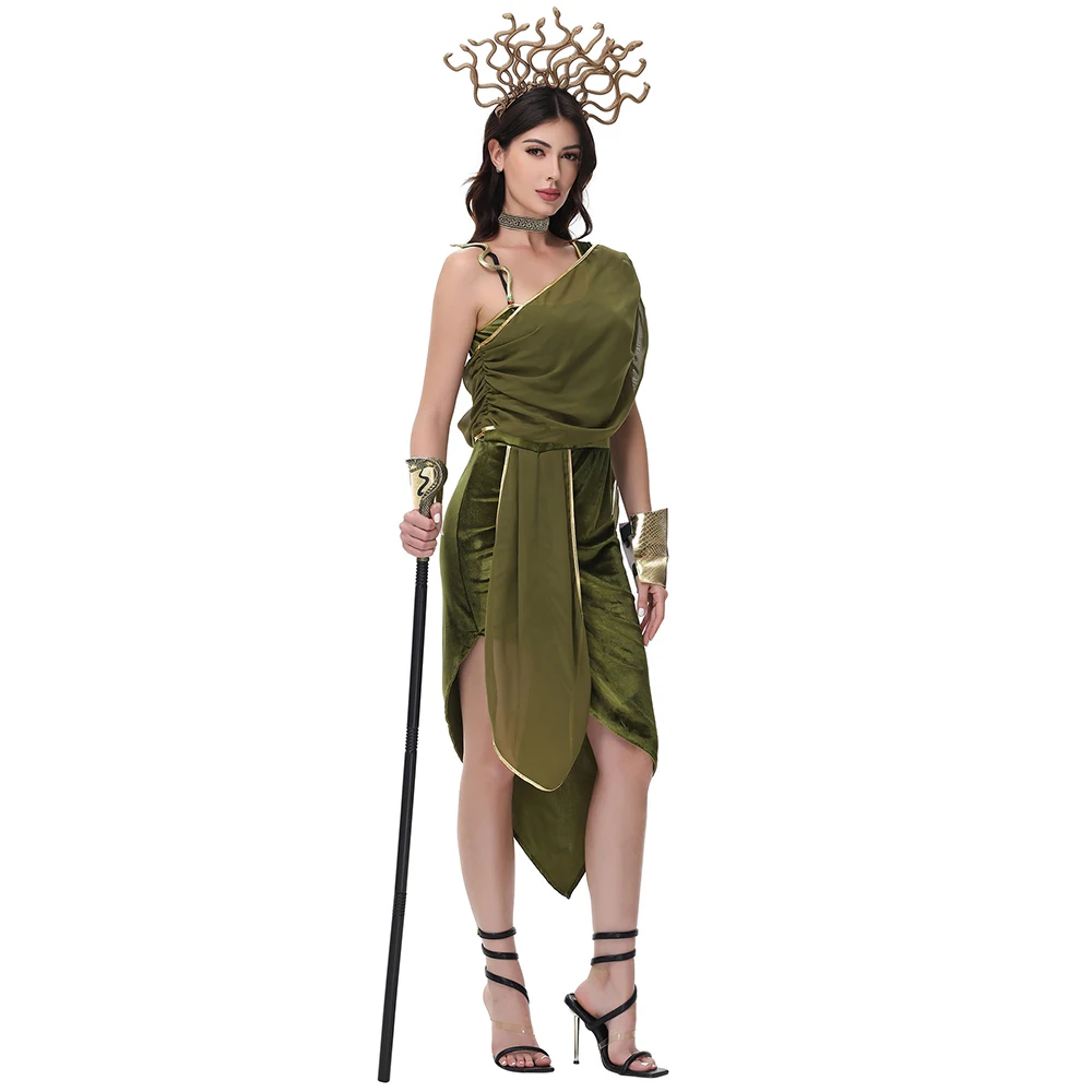 Weibliches Sexy Antikes Griechenland-Kostüm für Frauen mit Kopfbedeckung für Karneval, Ostern, Purim, Halloween, Bühnen- und Faschingskostüme – Detail 6