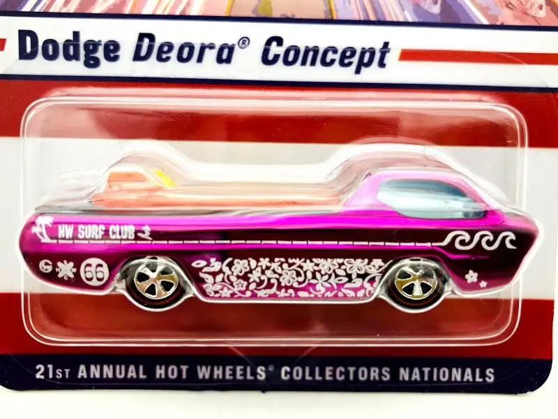 Hot Wheels 1:64 dodge deora concept 21st exhibition Beach board and surfer Collection of die cast alloy trolley model ornaments