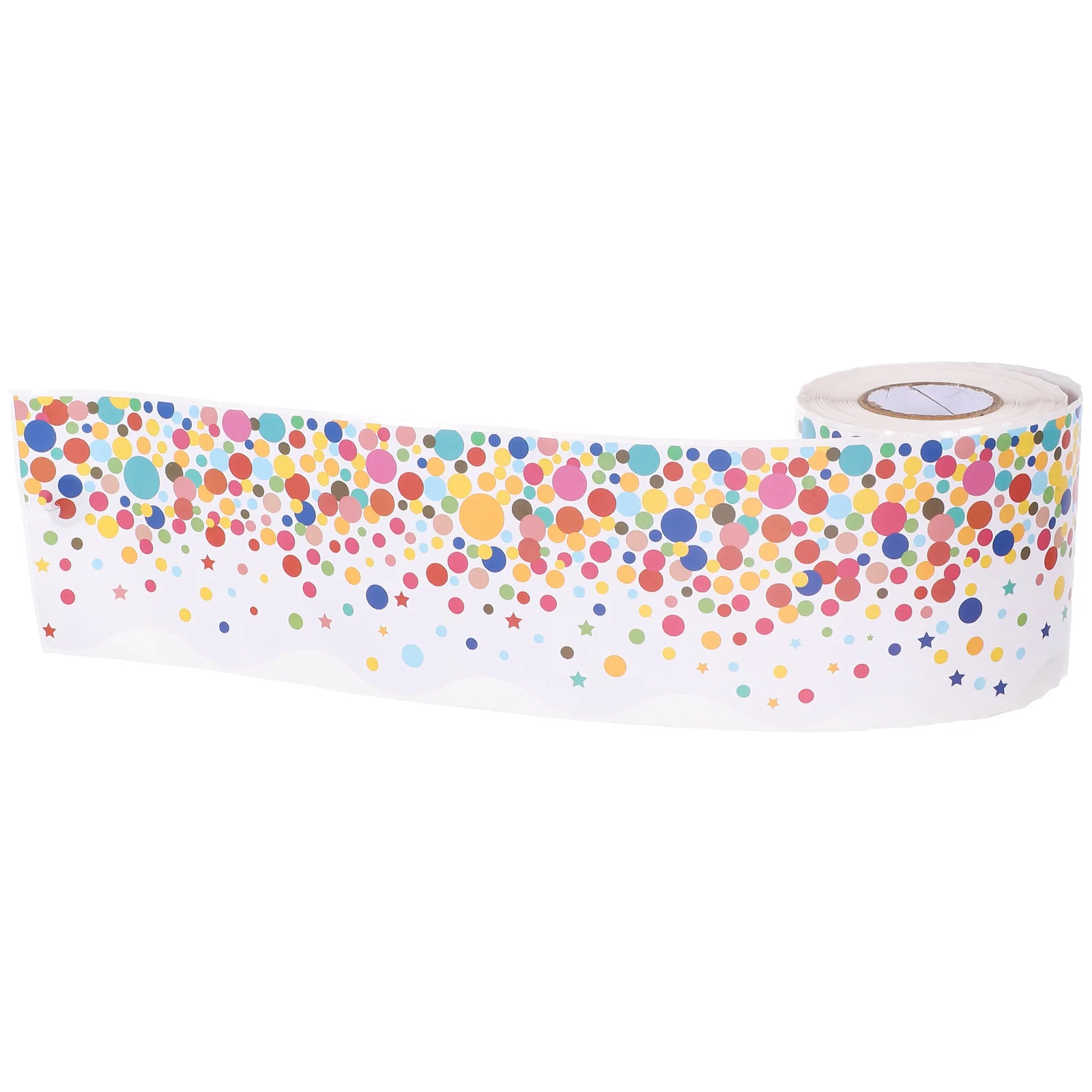 

Confetti Border Bulletin Board Trim Classroom Dots Stickers Copper Plate Decoration