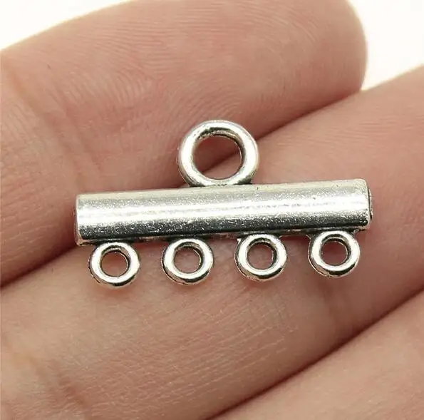 10pcs 22x13mm Tibetan Silver Porous Earring Connector For Jewelry Making EF3847