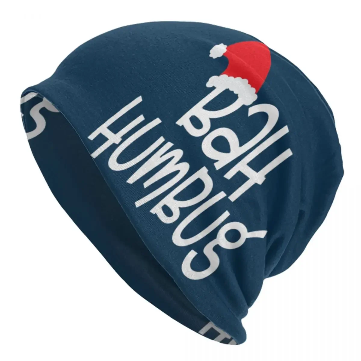 Bah Humbug Warm Knitted Cap Fashion Bonnet Hat Autumn Winter Outdoor Beanies Hats for Men Women Adult