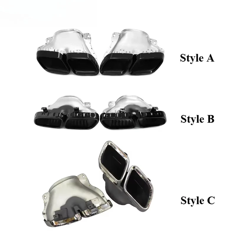 

SYPES Car Exhaust Pipes For Mercedes Benz GLE Class W167 W206-w223 Up GLE63 304 Stainless Steel Exhaust Tip Quad AMG Muffler Tip