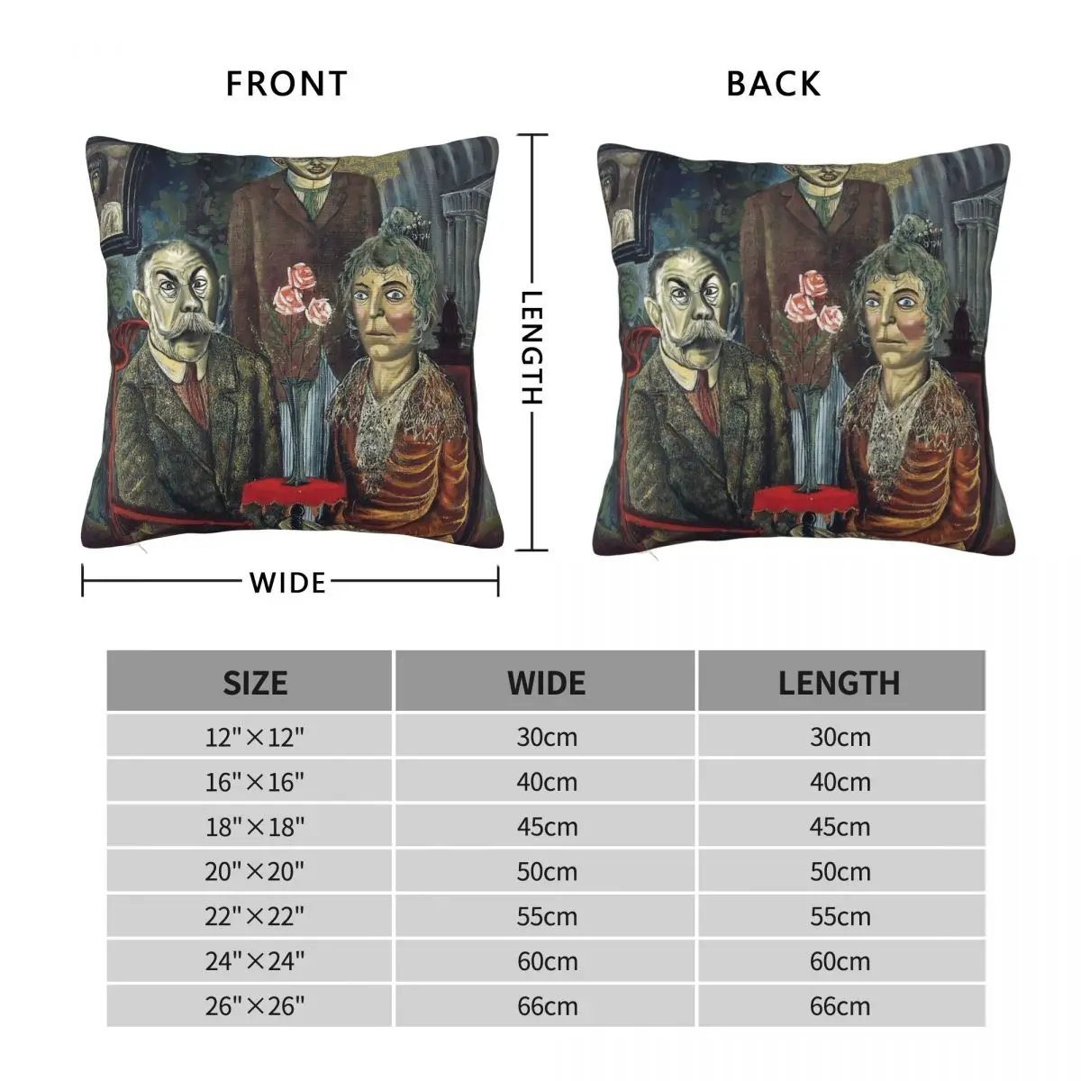 Family Of The Painter Adalbert Trillhaase Square Pillowcase Polyester Linen Velvet Printed Zip Decor Bed