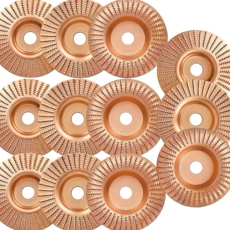 12 Wood Carving Tools With 5/8 Inch Spindle, Wood Grinding Disc, Polishing, Grinding And Shaping Grinding Wheel, Ideal Choice For Wood Use, Very Suitable For Use With Cutting Board Tabletop Garden Ornaments