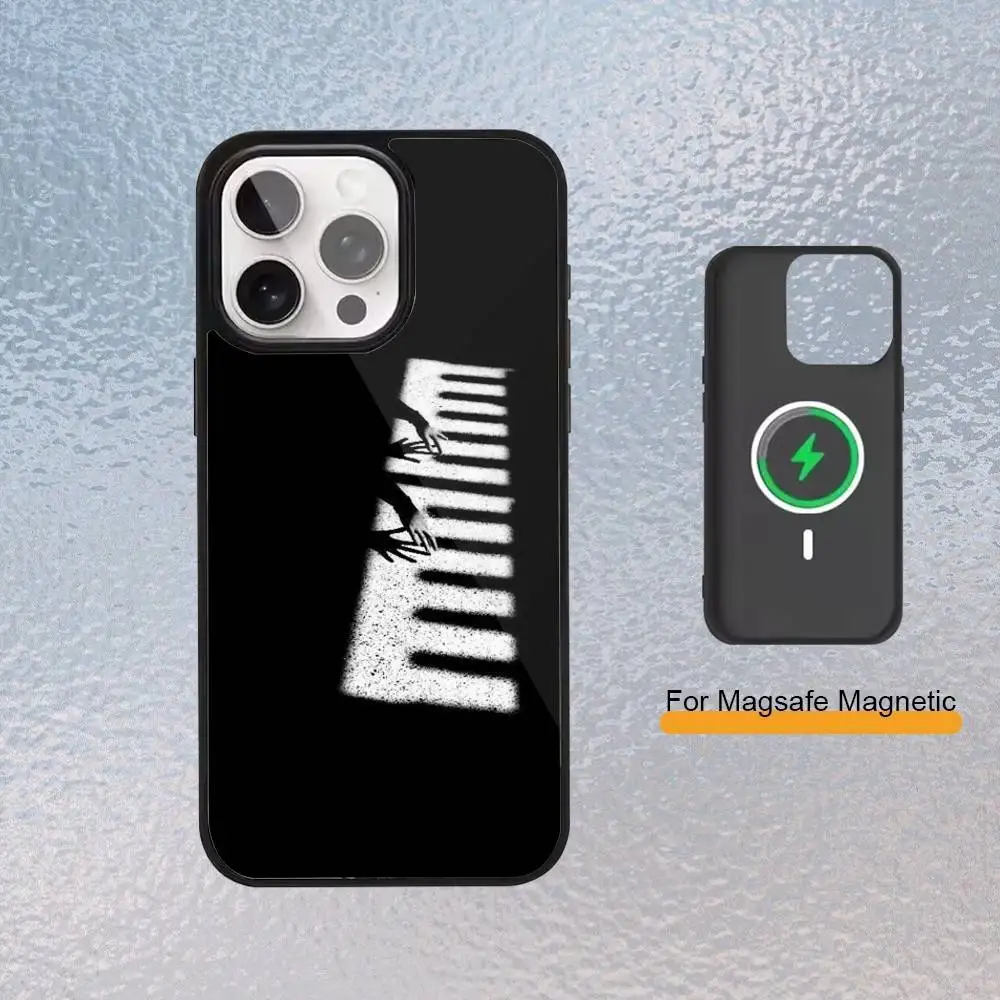 Чехол для телефона A-Art P-Piano для iPhone 17,16,15,14,13,12,11 Plus, чехол с магнитной беспроводной зарядкой Pro Max