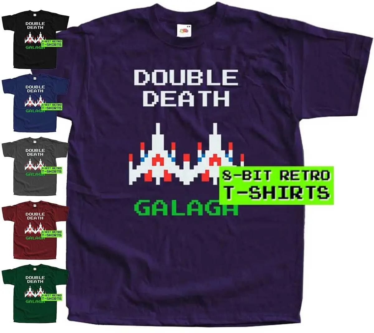 

Мужская футболка Galaga Double Death 8 BIT NES GAME, все размеры S-5XL 100% хлопок