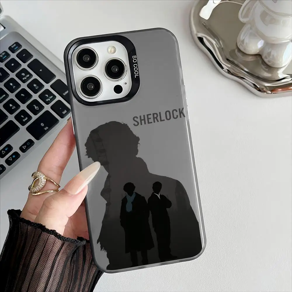 Funda para Teléfono IP S-Sherlock, Funda para iPhone 16 13 14 15 17 Air Pro Max, Carcasa Rígida a Prueba de Golpes