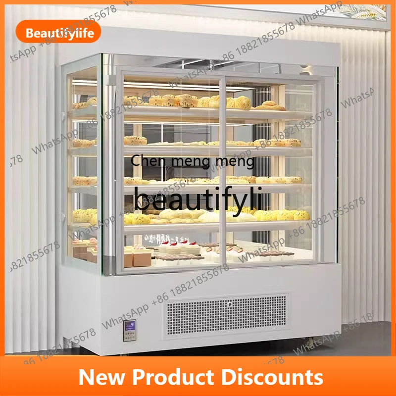 

Z189 Вертикальный шкаф для торта Коммерческий холодильный шкаф с передним открывающимся дверью с воздушным охлаждением для хранения фруктов и десертов