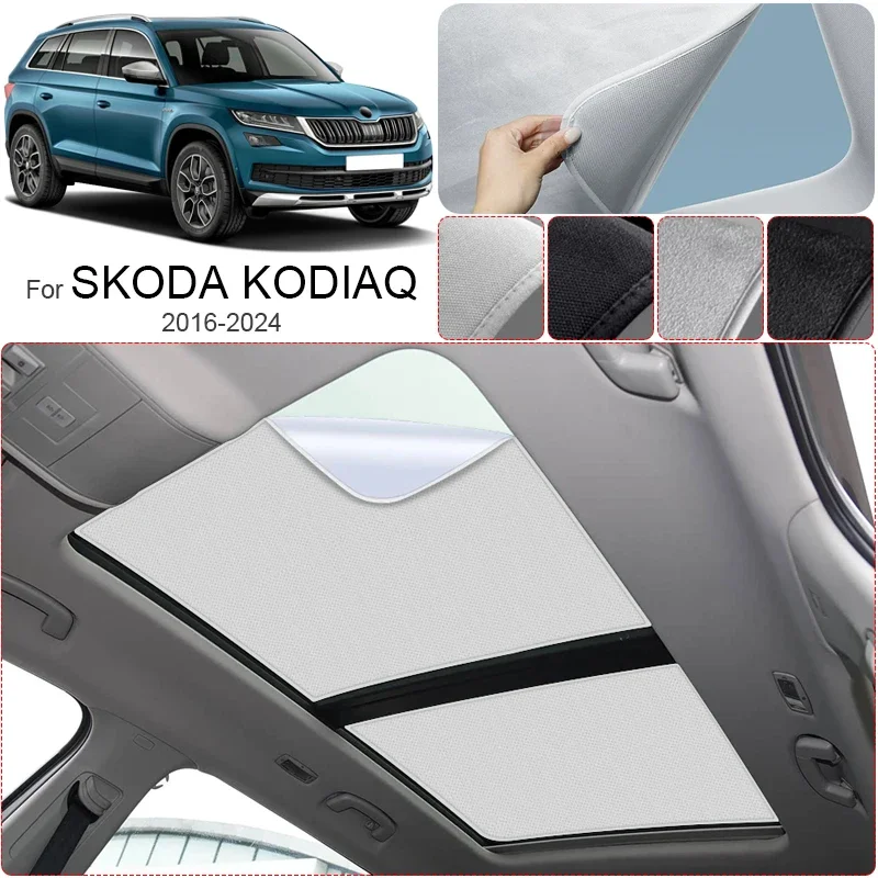 

Car Anti-uv Suede Fabric Electrostatic Adsorption Sunroof Sunshade For Skoda KADIAQ 2016-2024 Auto Heat Insulation Skylight
