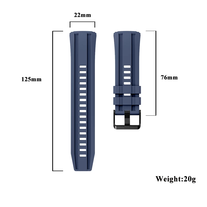 Bracelet fermoir en acier inoxydable pour montre Huawei GT5Pro, bracelet de montre en silicone exquis, 46mm