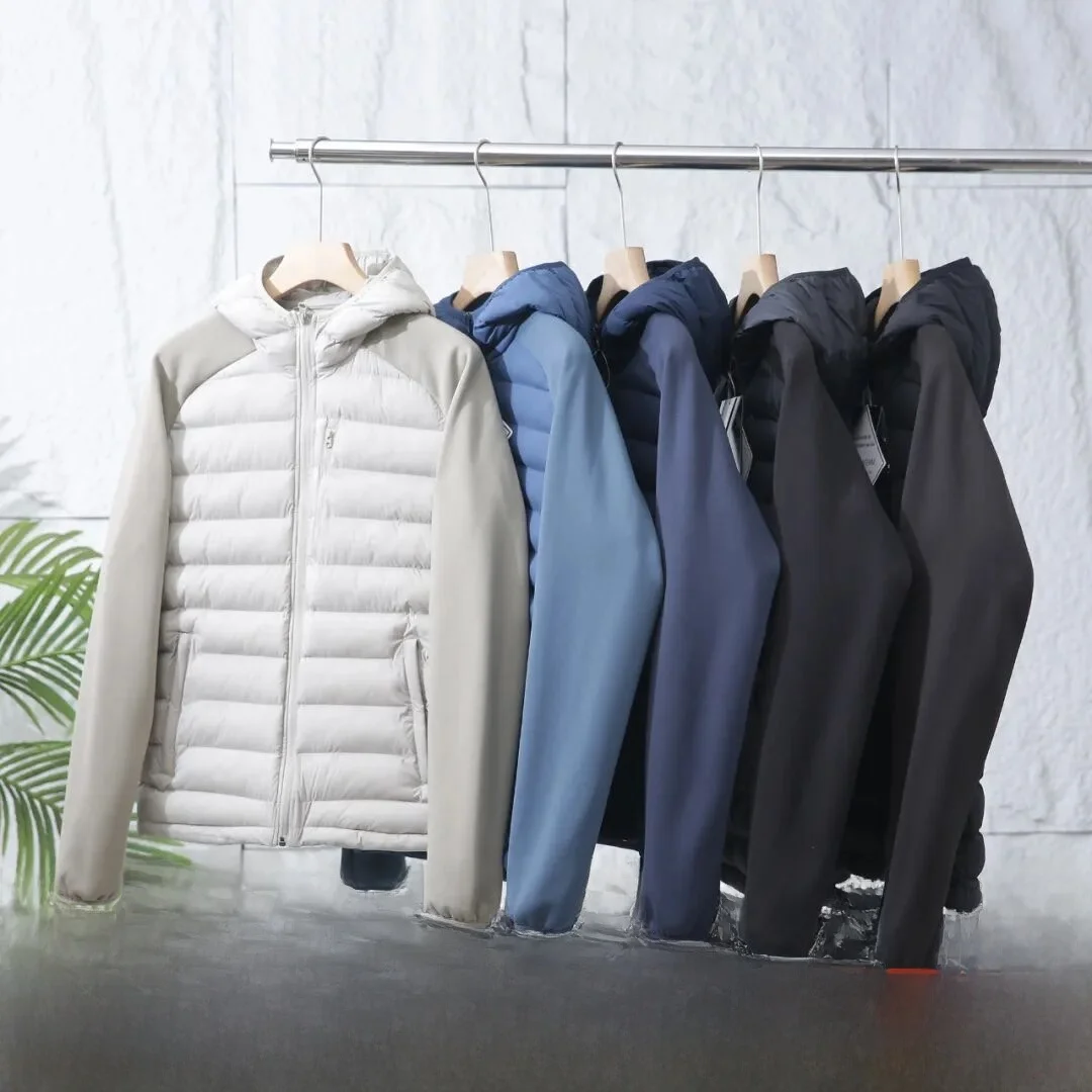 

L-Series Functional Spor Hooded Jaet Men's Outdoor Cotton-Filled Windproof Warm Autumn Winter Coat Stand Fit Youth Trend