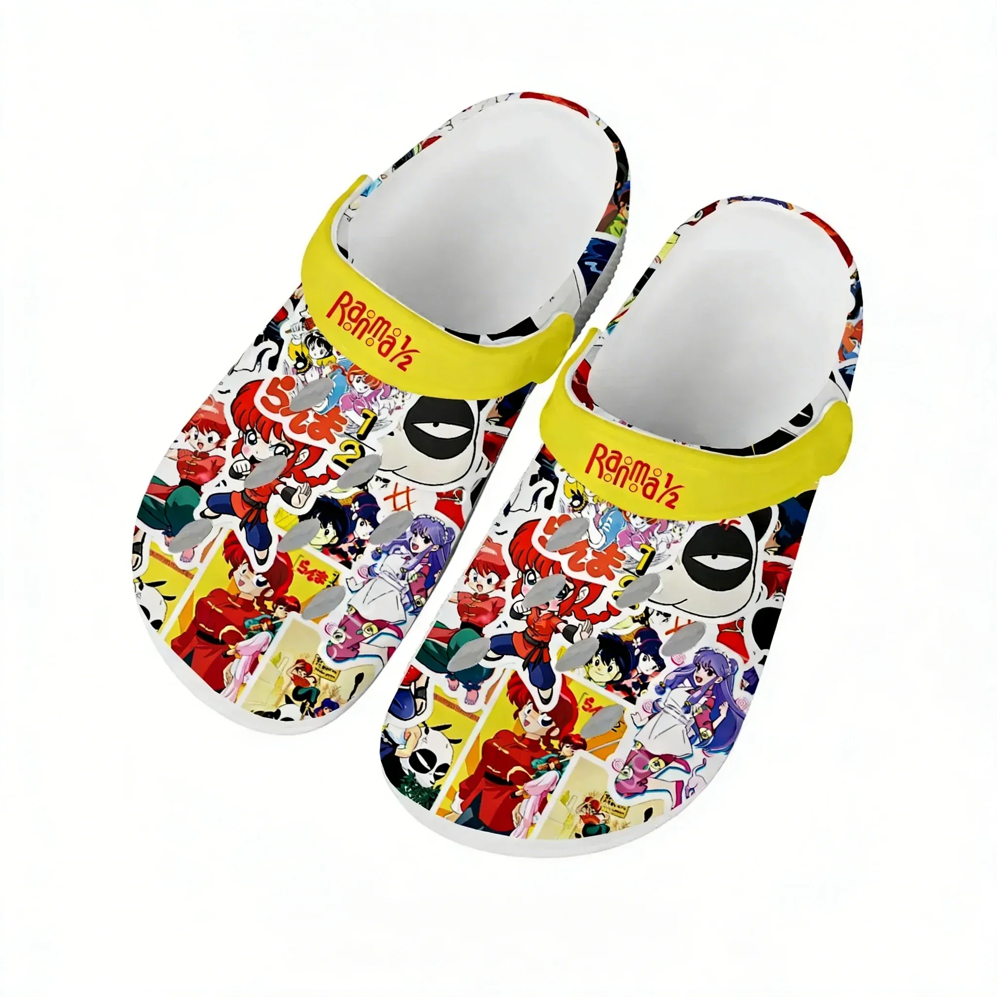 

Водные сандалии Ranma для мужчин и женщин, нескользящие, модные, для дома и сада, с возможностью индивидуального заказа, пляжные, дышащие, с отверстиями, тапочки