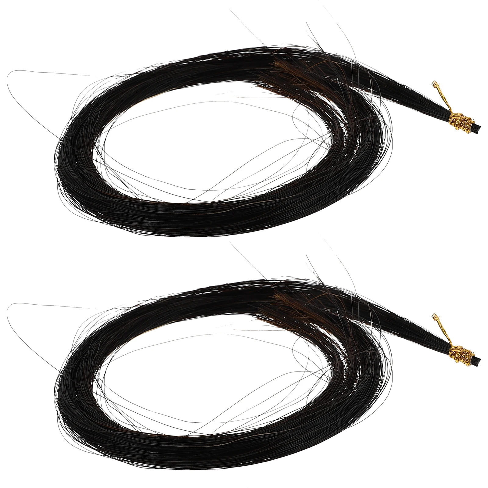 

2 Bundles Viola Bow Hair Black Accessories Pure Accessory for Violin Horse Instrument