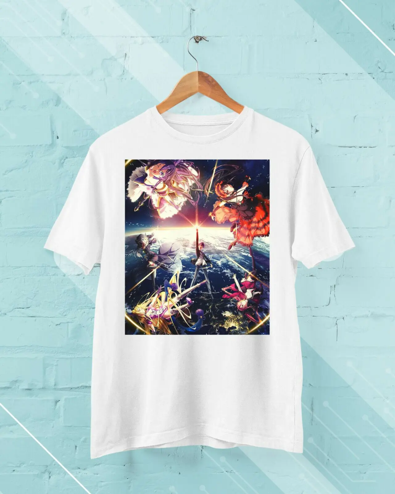 Классическая рубашка для свидания и прямого эфира, kurumi tokisaki, kawaii, tokisaki, yoshino, otaku с длинными рукавами