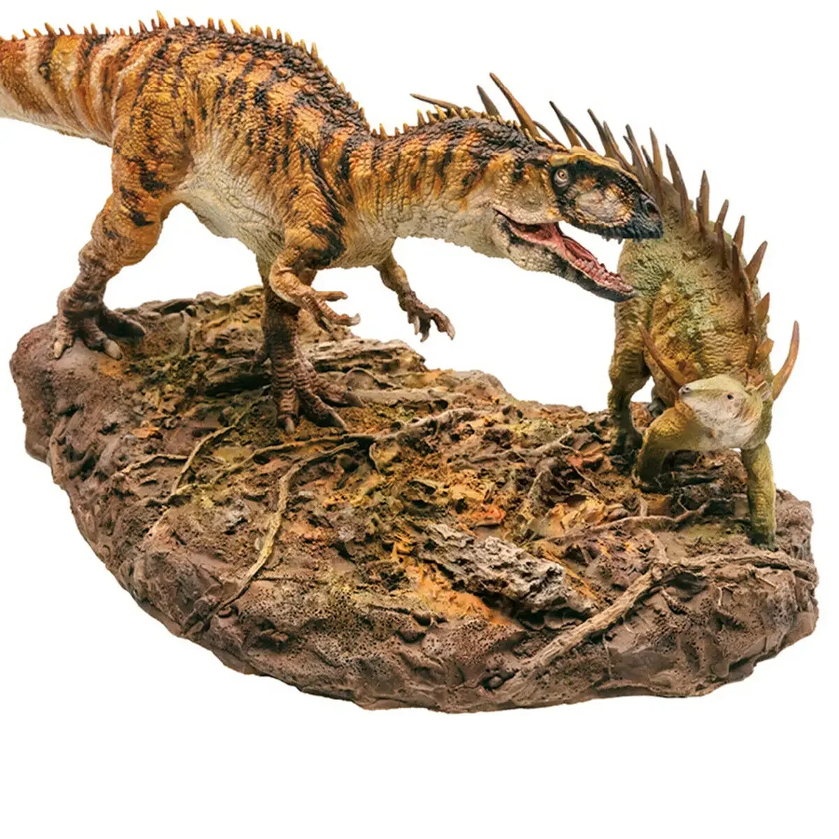 PNSO 1/35 Yangchuanosaurus VS Chungkingosaurus Dinosaur Figure Animal Adult Kids Collection giocattoli regalo decorazioni per la casa con Base