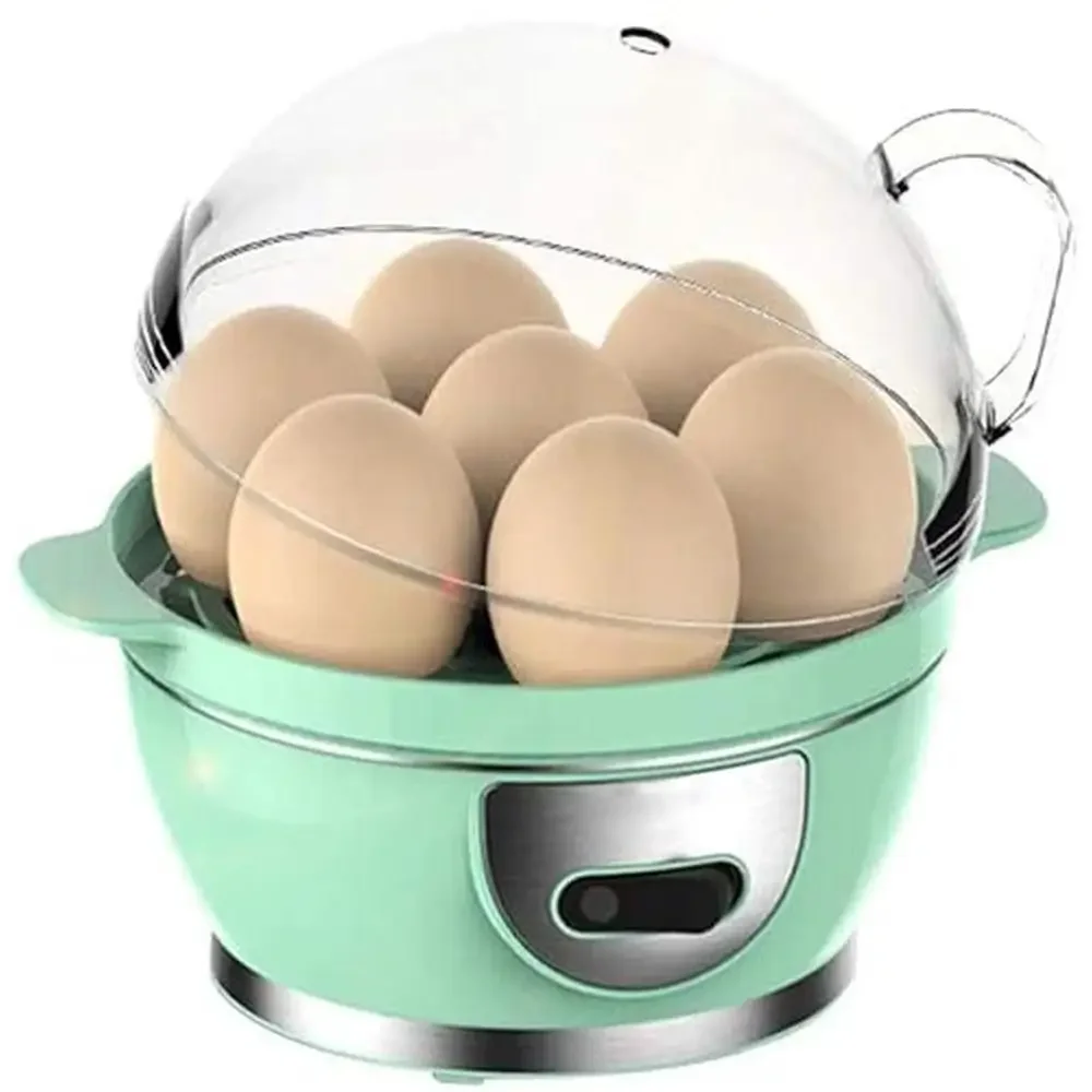 ครัวเรือน Multi-Function Egg Steamer Cooker สแตนเลสปิดอัตโนมัติสีเขียวหม้อต้มถาดเครื่องล้างจานปลอดภัยคําแนะนําหนังสือสูตร