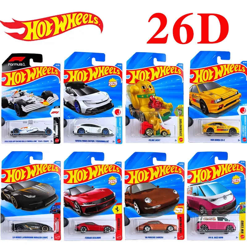 รถของเล่นโลหะผสมฮอตวีลส์ รุ่นใหม่ ปี 2026 ของแท้ รถแข่ง F1 แมคลาเรน เฟอร์รารี่ ออพติมัส ไพรม์ บูกัตติ ของเล่นสะสม ของขวัญวันเกิดสำหรับเด็กผู้ชาย