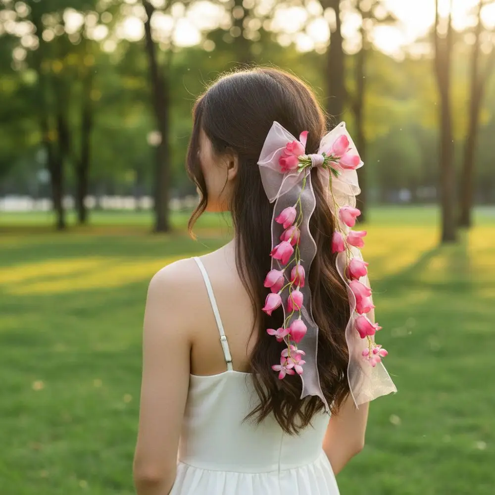 

Fashion Headwear Bow Duckbill Hairpin Floral Tassel Gift Hair Clips Chiffon Bow Bow Barrettes Girls