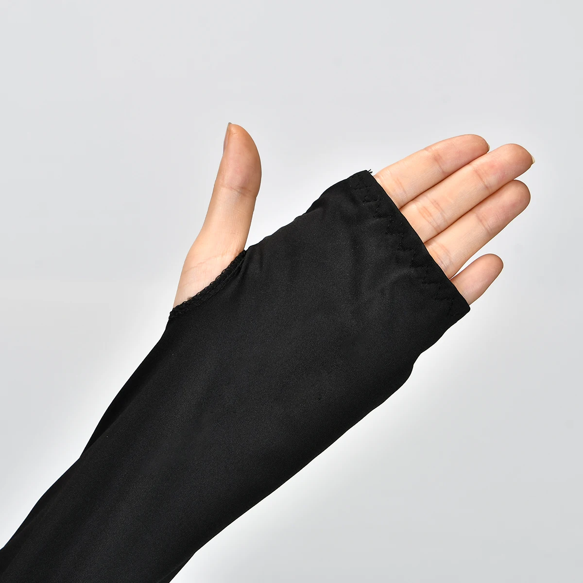 Baumwolle Hanf Armstulpen Muslimische Frauen Schwarz Zubehör Plain Sleeve Cover Weibliche Oversleeve Cover Schulter Finger