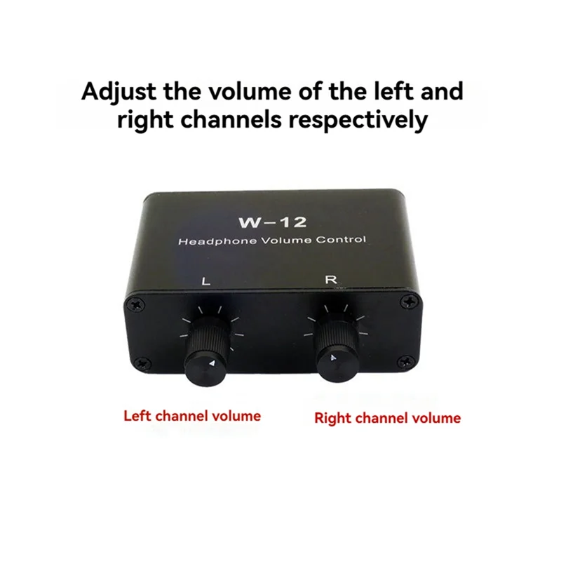 Hot-Sound Controller Headphone Volume Control 3.5Mm + 6.35Mm Stereo Volume Controller Adjustment For Left And Right Channels