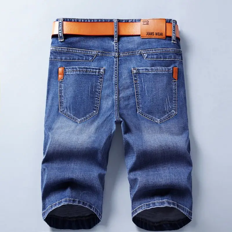Summer Shorts Jeans Men Denim Pants Stretch Black Fashion Design Men's Jeans Slim Straight Male Short Jeans