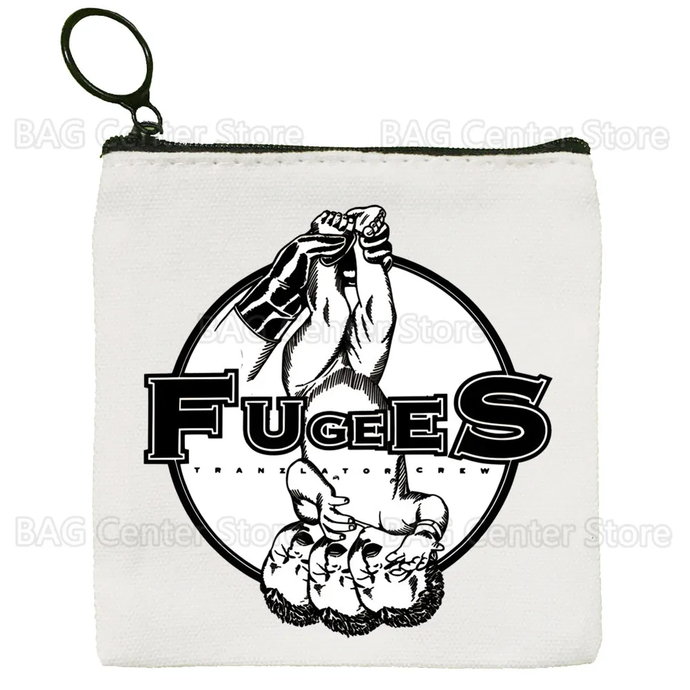 Fugees Cartoon Coin Purse Female Mini Refugees Lauryn Hill Canvas Art Cute Key Case Coin Purse Student Wallet