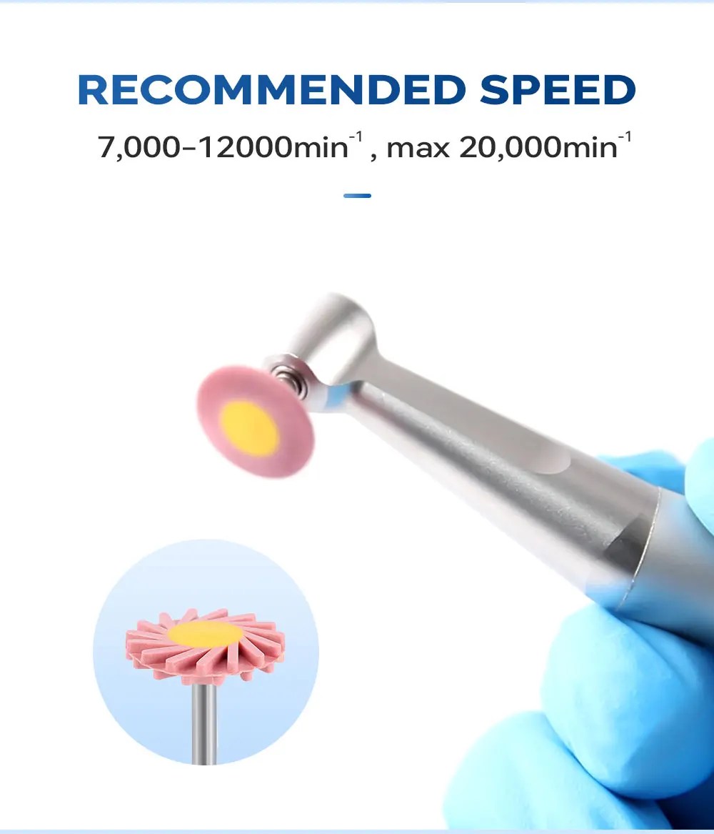 6 teile/schachtel AZDENT Dental Zirkonia Polierscheibe Polierer RA 3-Stufen Polieren Gummi mit Diamant Zahnmedizin Werkzeug – Detail 4