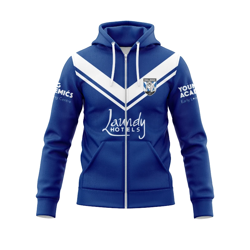 Canterbury Bankstown Bulldog 2024 Thuis/Weg/Legioen/Hoodie Met Rits Nieuw