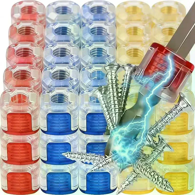 Screwdriver Bit Magnetic Ring Mini Magnetizer Demagnetizer Sleeve Universal Hex Drill Magnetic Ring Screw Holder 1/3/5/10Pcs