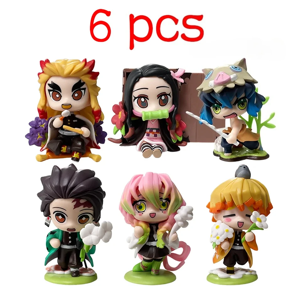 Q-Version Demon Slayer Anime Sitzende Geisterpuppe Tanjiro Nidouzi Inosuke Zenitsu Puppe Actionfigur Spielzeug Weihnachts- und Geburtstagsgeschenk – Detail 19