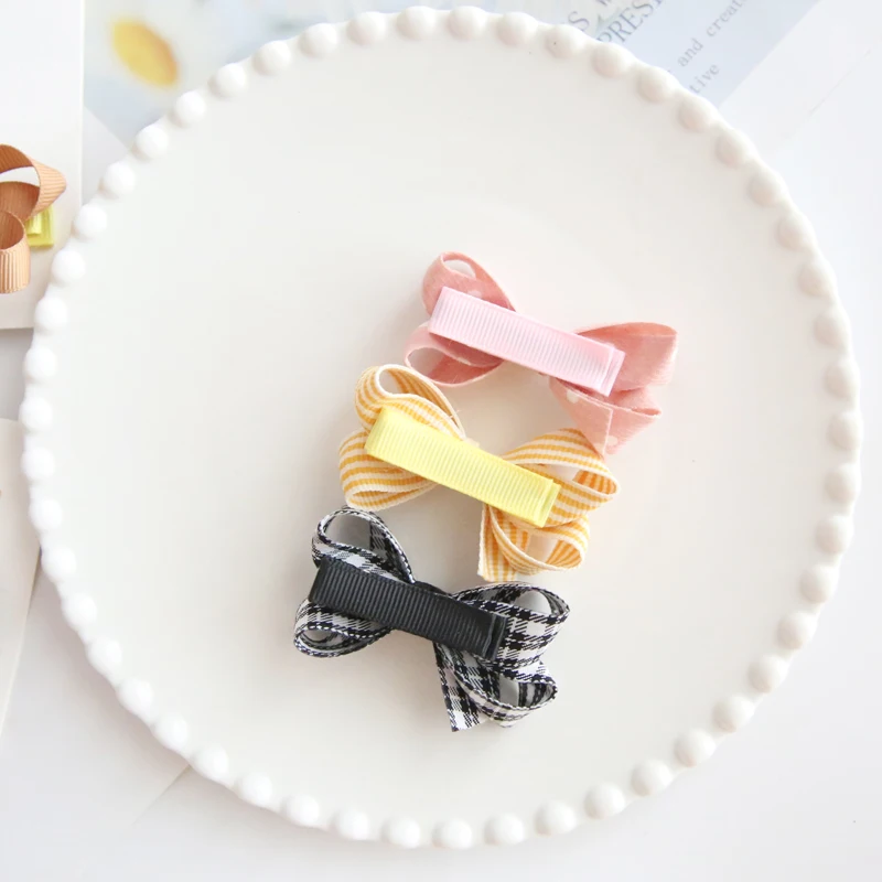 12Pcs/Lot Children\'s Hair Clips, Headwear, Baby Hair Accessories, Full coverage fabric hair Clip Bows for Girls