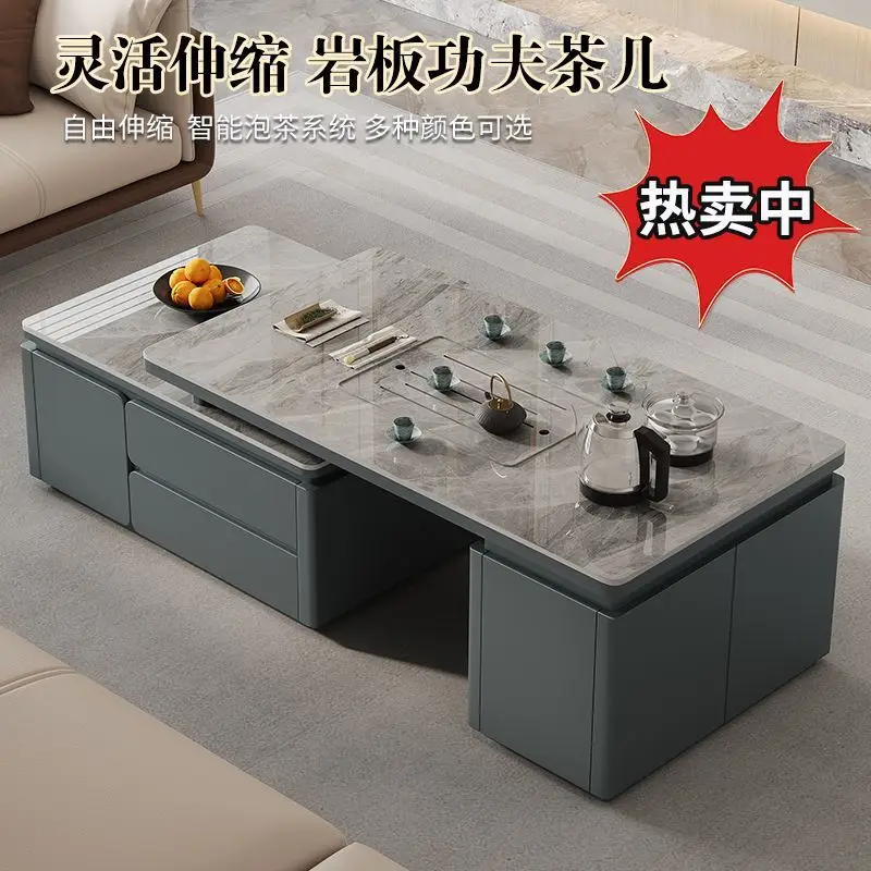 Simple and short, long and short, telescopic kung fu coffee table, home modern size house brewing table, integrated multi
