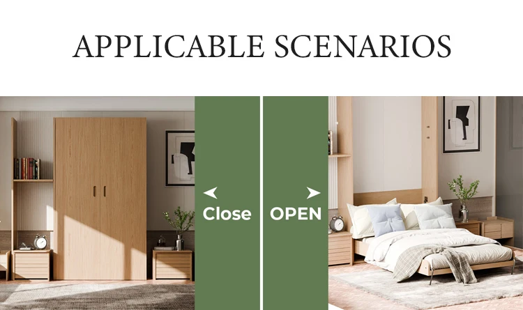 Hot Sale Hidden Horizontal Full Queen Mounted Folding System Spring King Size Foldable Wall Murphy Bed Hardware Kit Mechanism